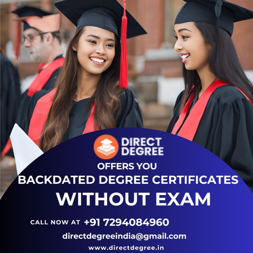 Backdated degree certificate without exam